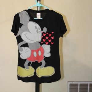 Mickey Mouse black graphic T-shirt, with front pocket Women's M